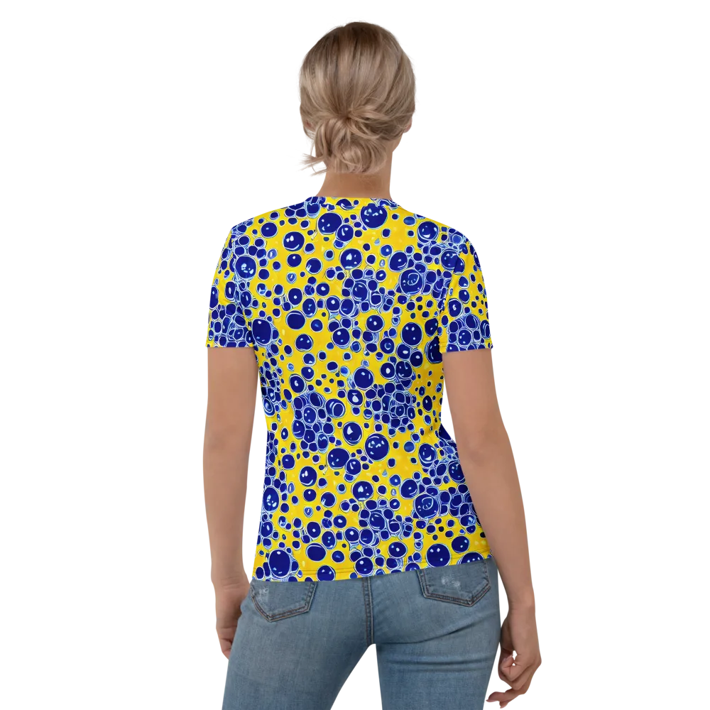 Cobalt Fizz on Women's Crew Neck T-Shirt — Back