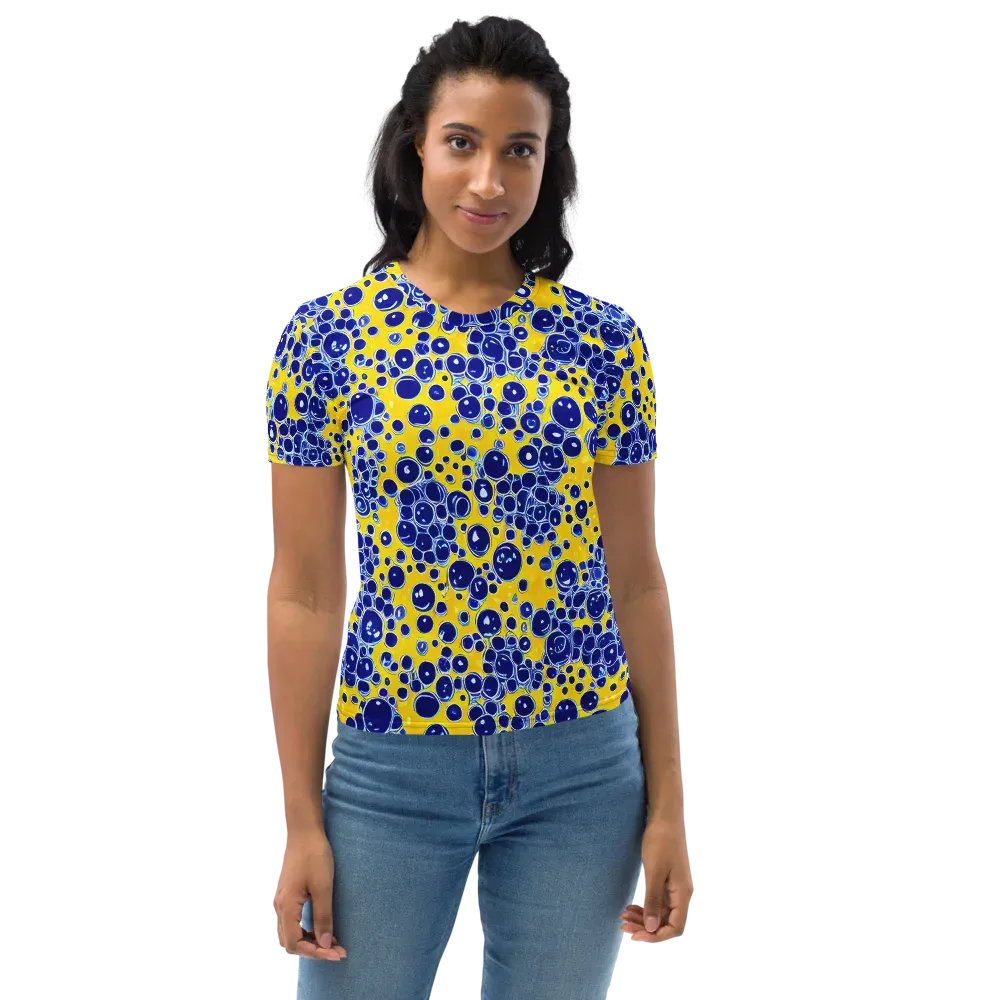 Cobalt Fizz on Women's Crew Neck T-Shirt — Front
