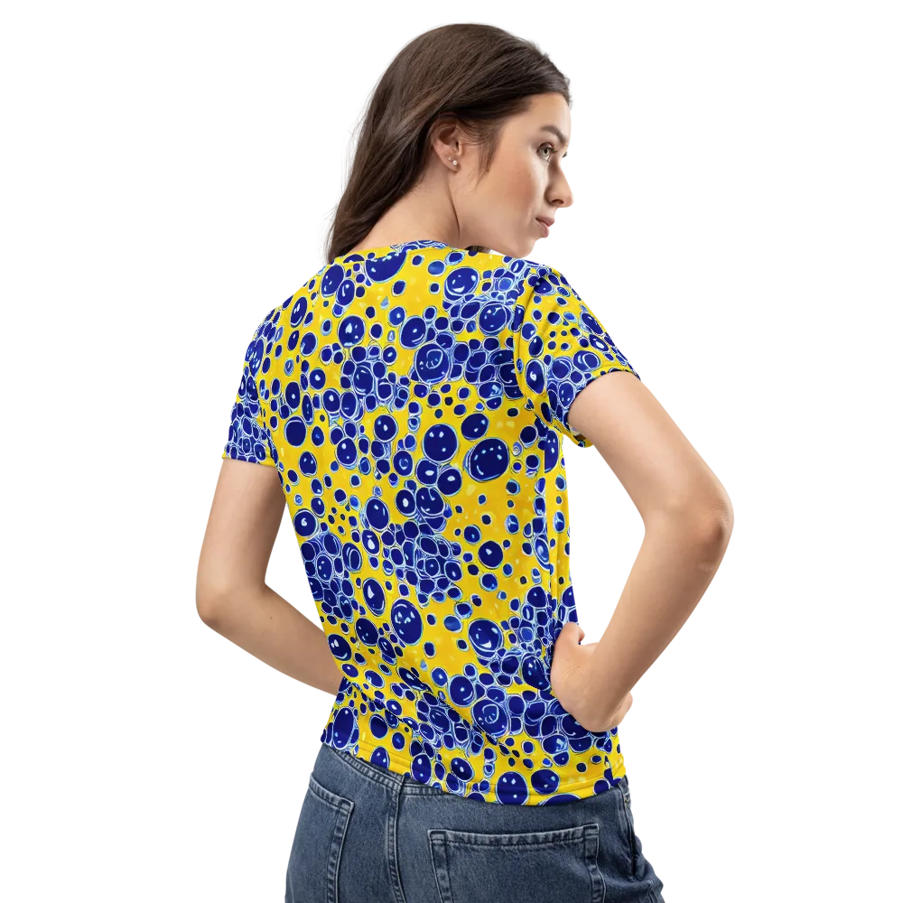 Cobalt Fizz on Women's Crew Neck T-Shirt — Back