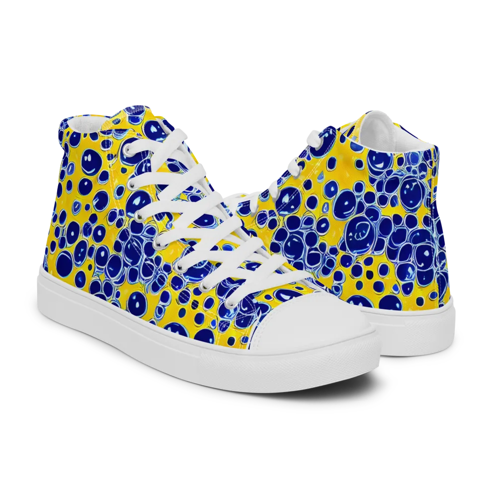 Cobalt Fizz on Women's High Top Canvas Shoes — Right
