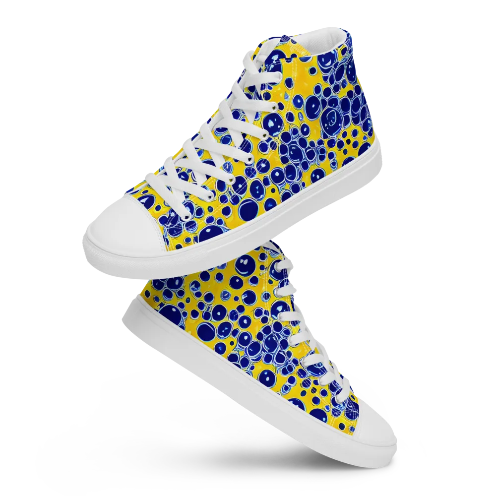Cobalt Fizz on Women's High Top Canvas Shoes — Front