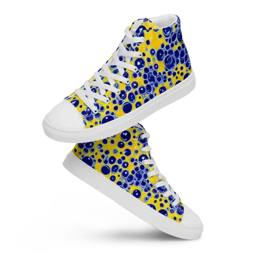 Cobalt Fizz on a Women's High Top Canvas Shoes