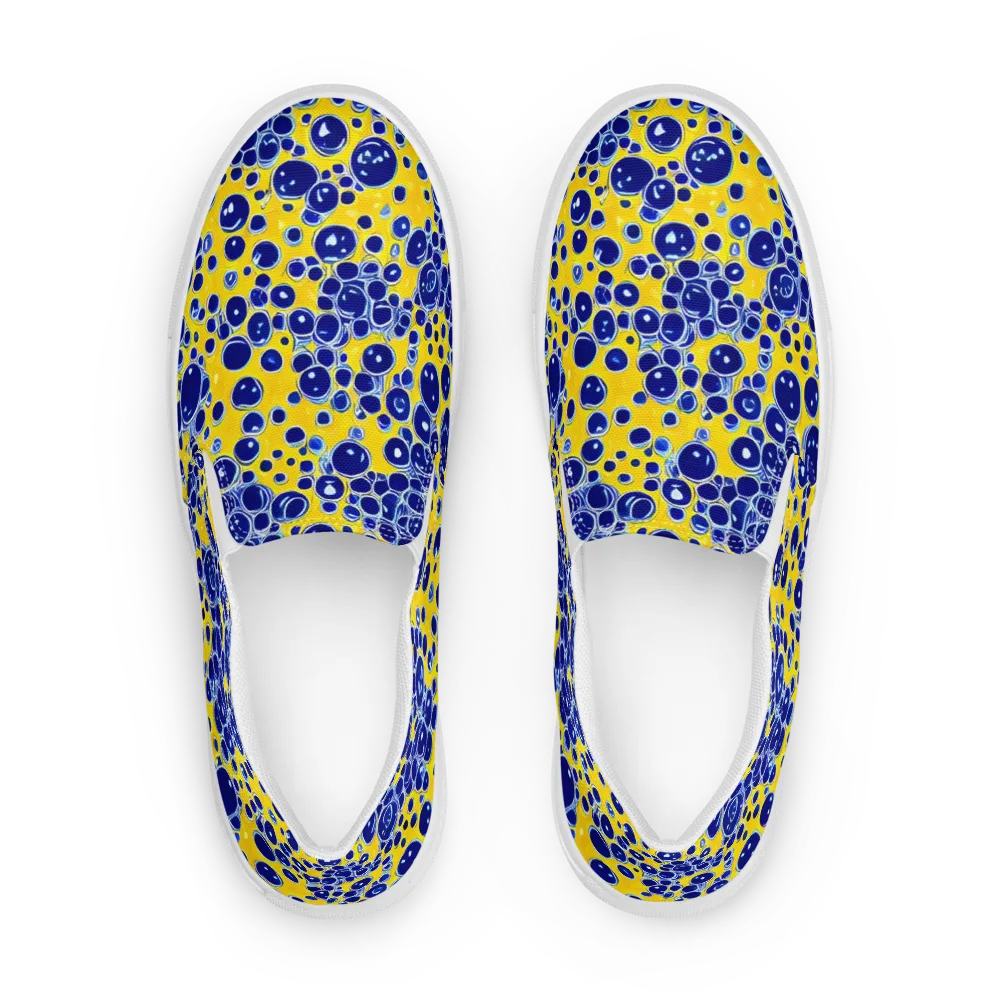 Cobalt Fizz on Men's Slip-On Canvas Shoes — Front