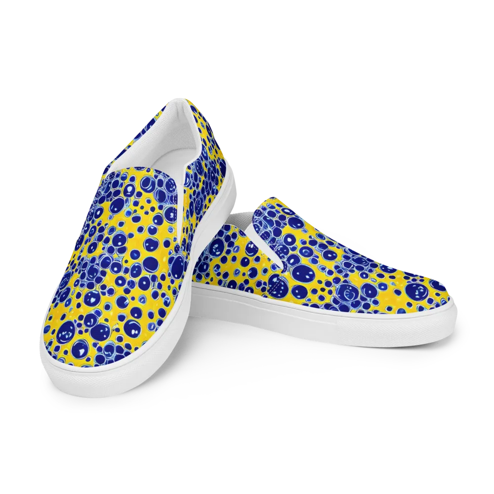 Cobalt Fizz on Men's Slip-On Canvas Shoes — Left Front