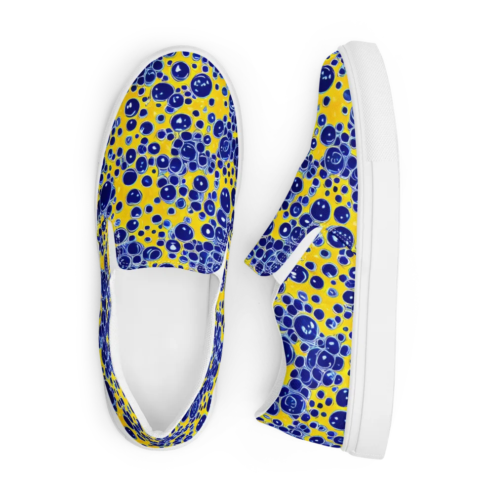 Cobalt Fizz on Men's Slip-On Canvas Shoes — Front