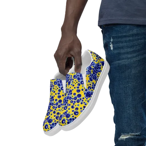 Cobalt Fizz on a Men's Slip-On Canvas Shoes
