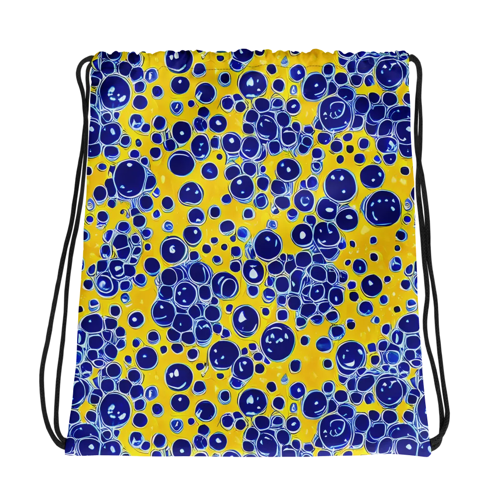 Cobalt Fizz on Drawstring Bag — Photo