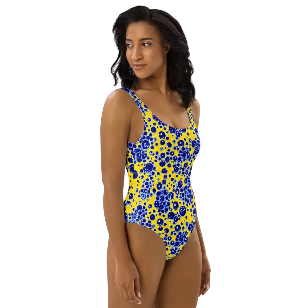 Cobalt Fizz on One-Piece Swimsuit — Right