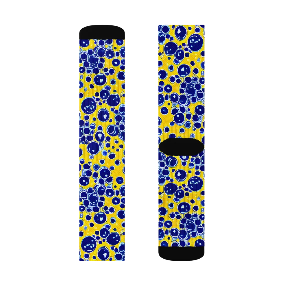 Cobalt Fizz on Socks — Left Sock