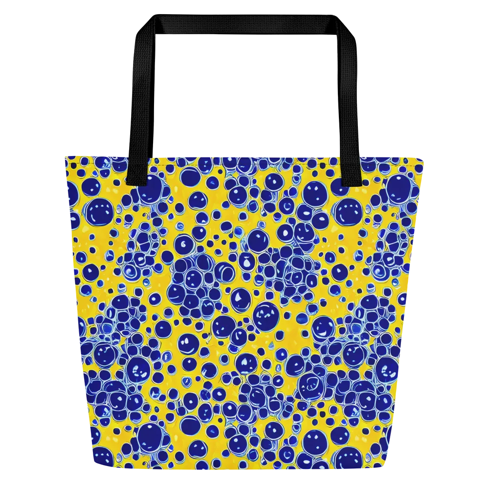 Cobalt Fizz on Large Tote Bag W/ Pocket — Front