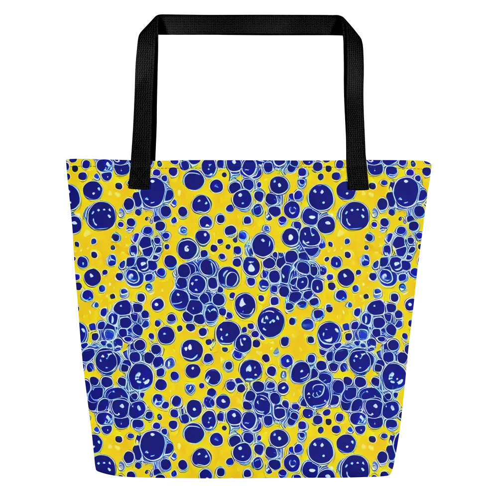 Cobalt Fizz on Large Tote Bag W/ Pocket — Front