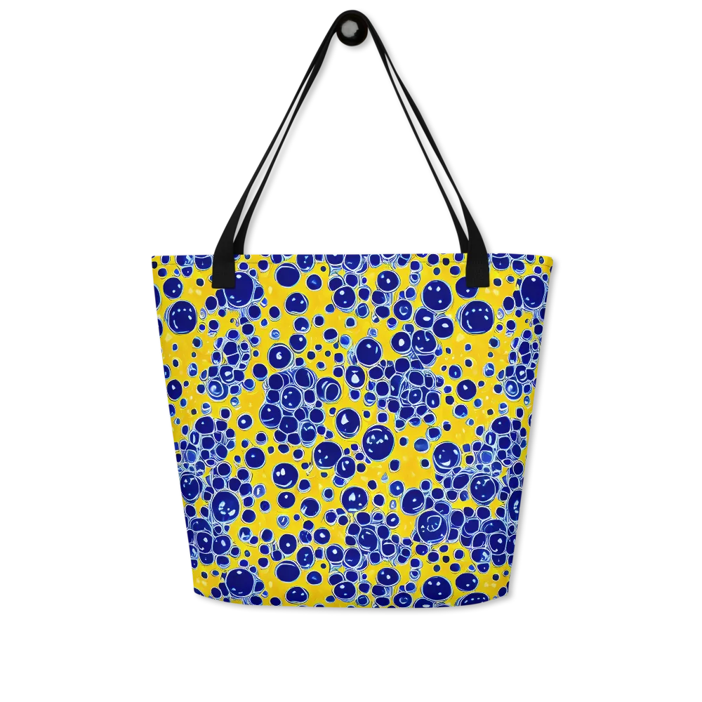 Cobalt Fizz on Large Tote Bag W/ Pocket — Front