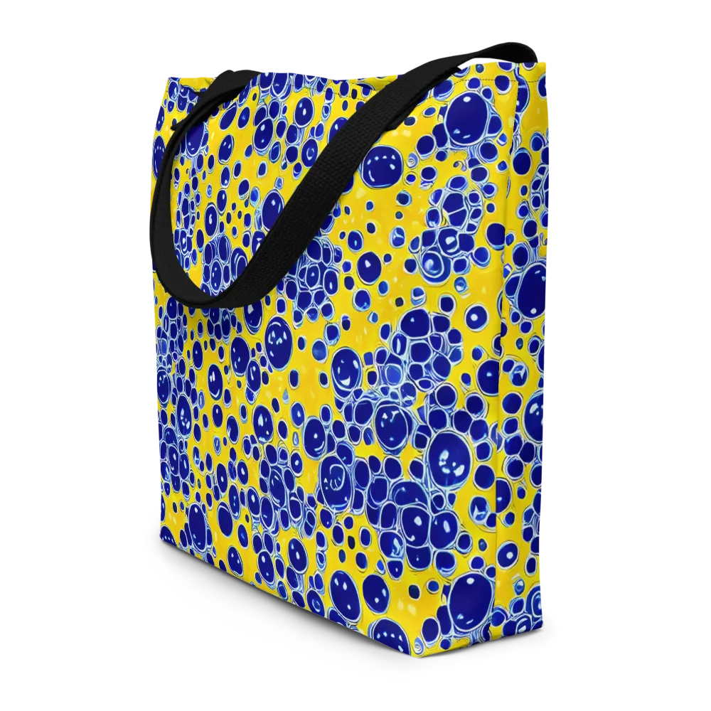 Cobalt Fizz on Large Tote Bag W/ Pocket — Front