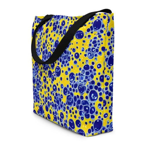 Cobalt Fizz on a Large Tote Bag W/ Pocket