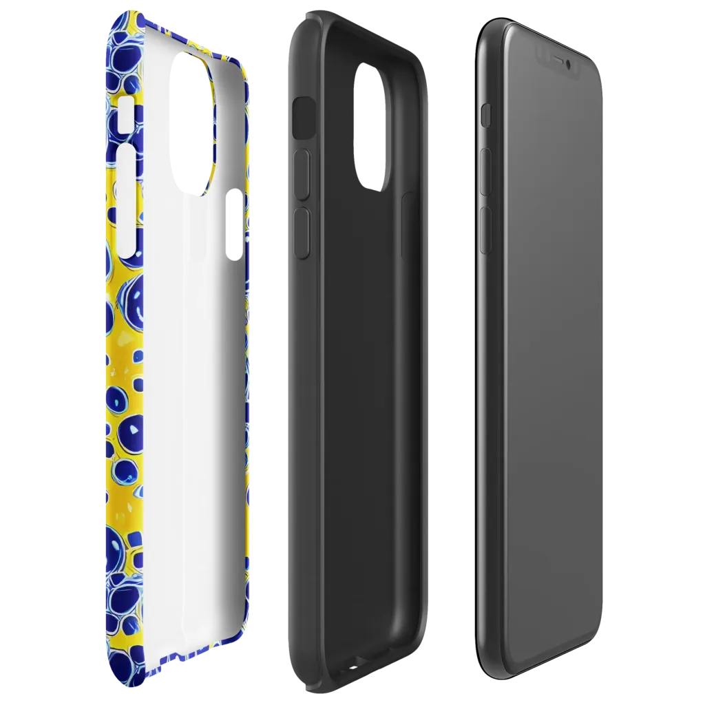 Cobalt Fizz on Tough Case for iPhone® — Right