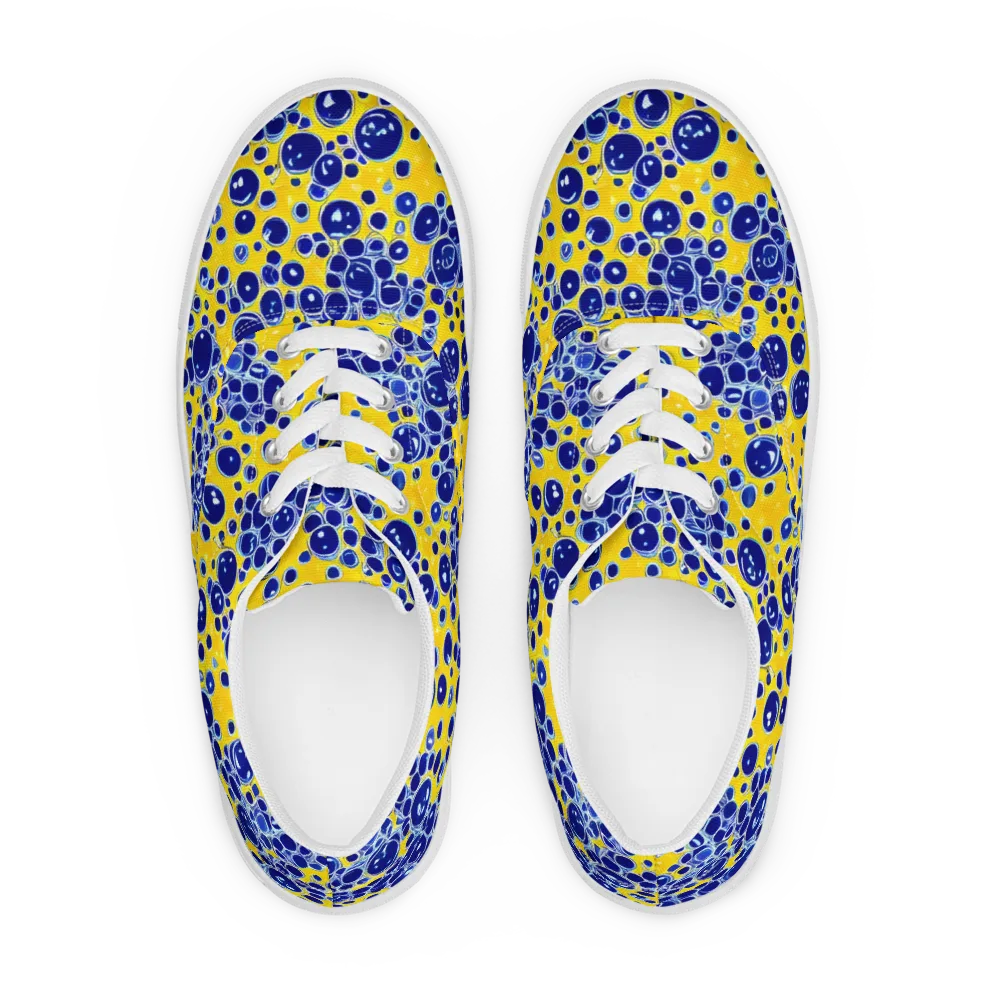 Cobalt Fizz on Men's Lace-Up Canvas Shoes — Front