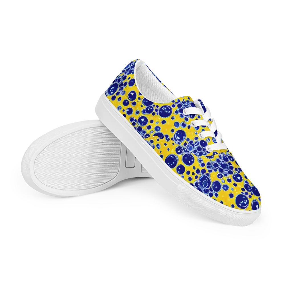 Cobalt Fizz on Men's Lace-Up Canvas Shoes — Right Front