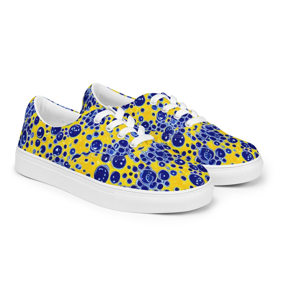 Cobalt Fizz on Men's Lace-Up Canvas Shoes — Right Front