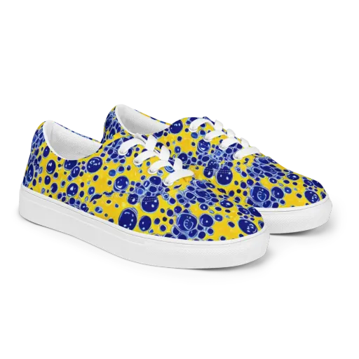 Cobalt Fizz on a Men's Lace-Up Canvas Shoes