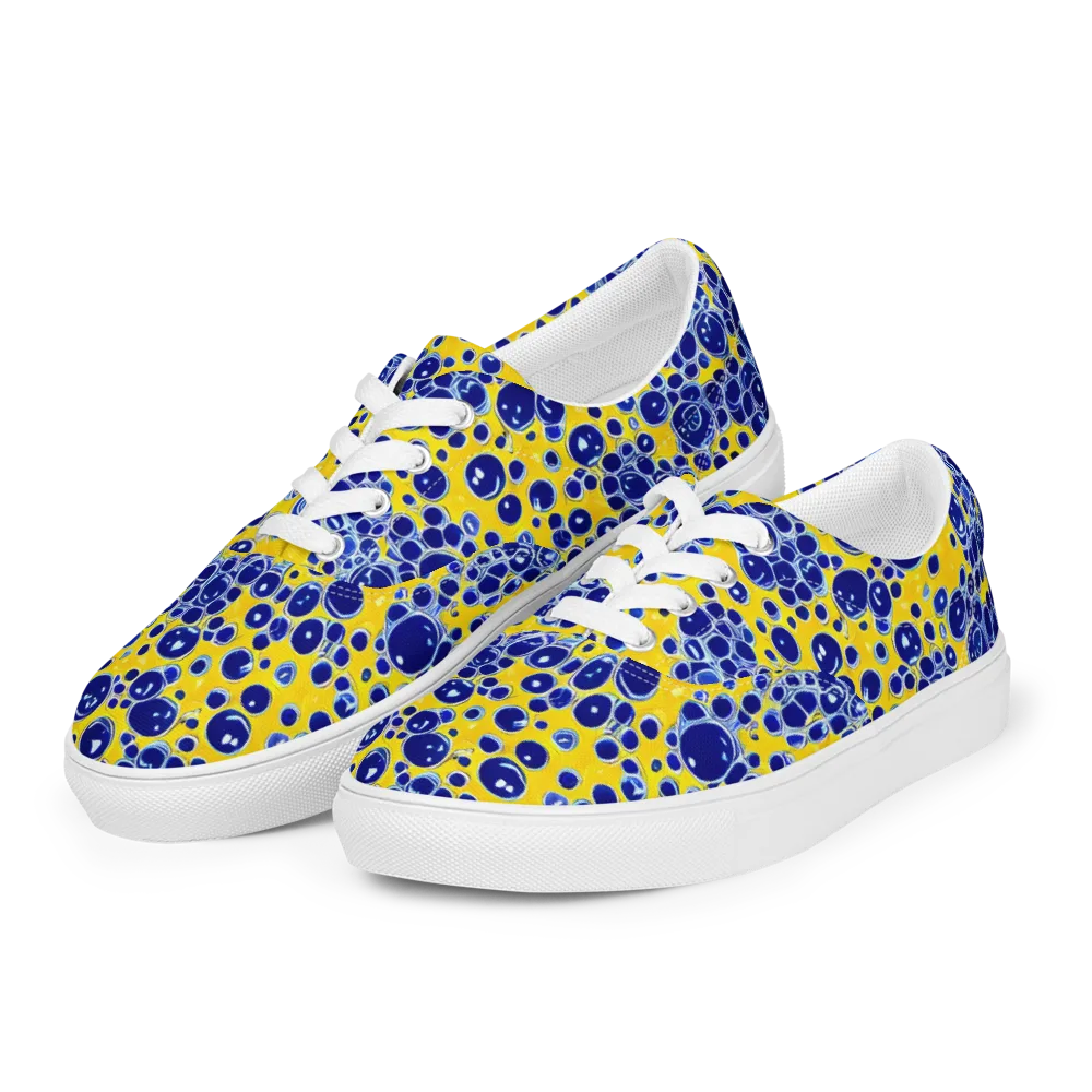 Cobalt Fizz on Men's Lace-Up Canvas Shoes — Left Front