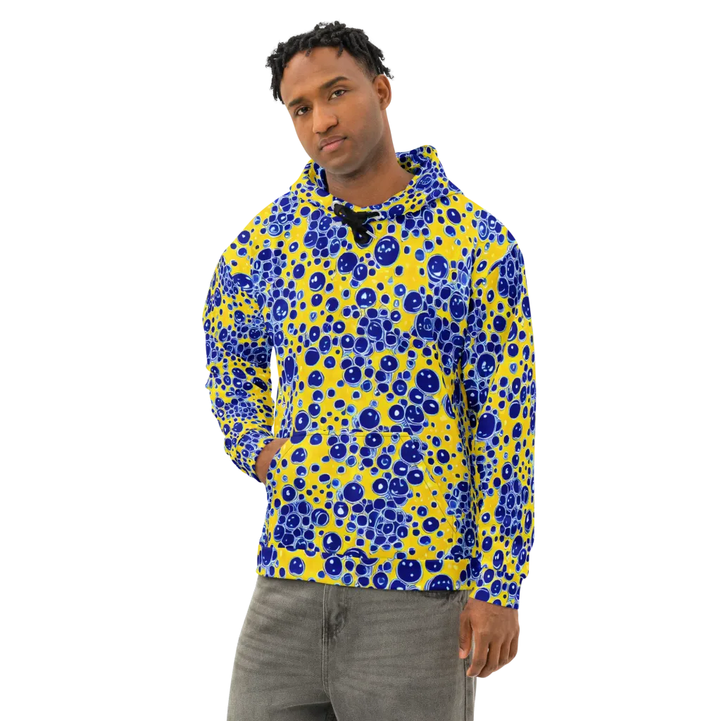 Cobalt Fizz on Cotton Hoodie — Left Front