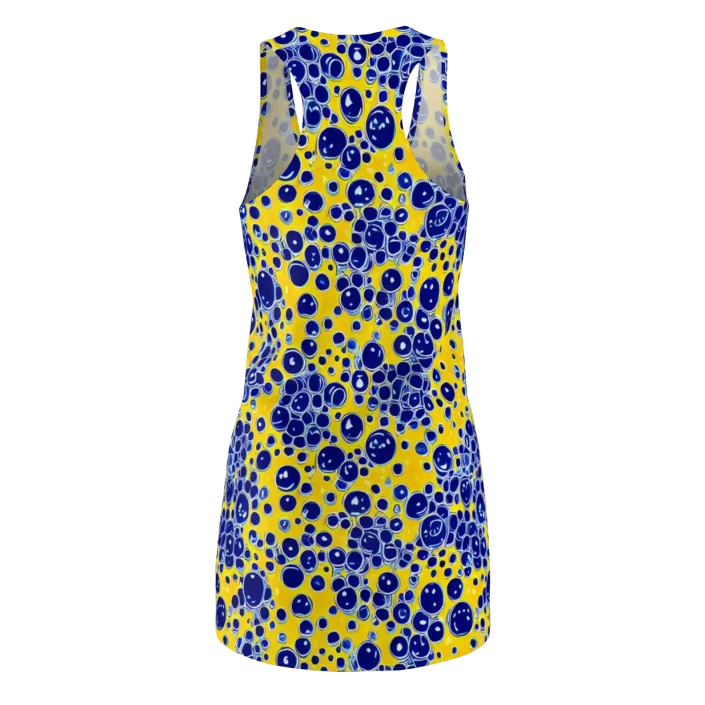 Cobalt Fizz on Racerback Dress — Back
