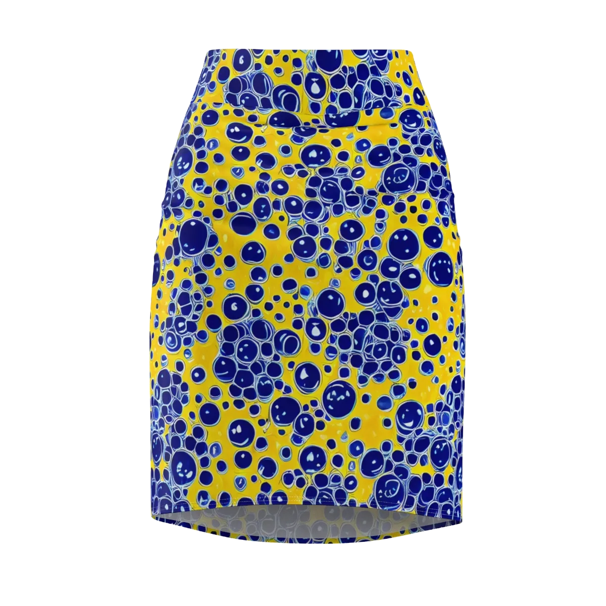 Cobalt Fizz on Pencil Skirt — Front
