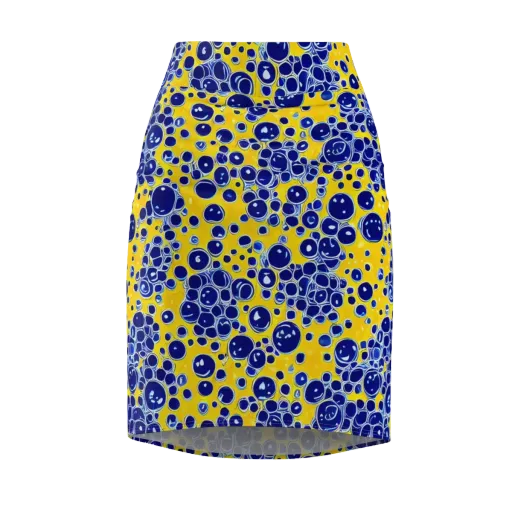 Cobalt Fizz on a Pencil Skirt