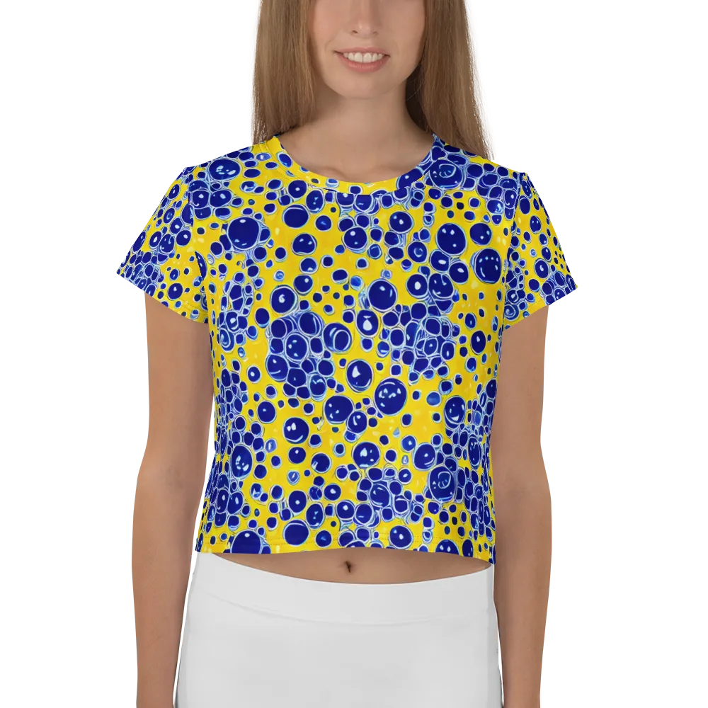 Cobalt Fizz on Crop Tee — Front