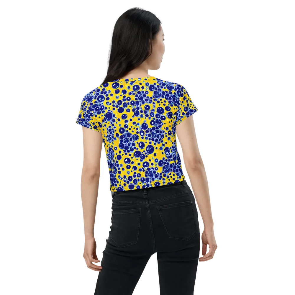 Cobalt Fizz on Crop Tee — Back