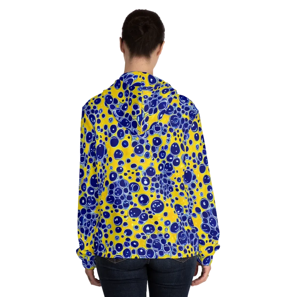 Cobalt Fizz on Women's Full-Zip Hoodie — Back On Person