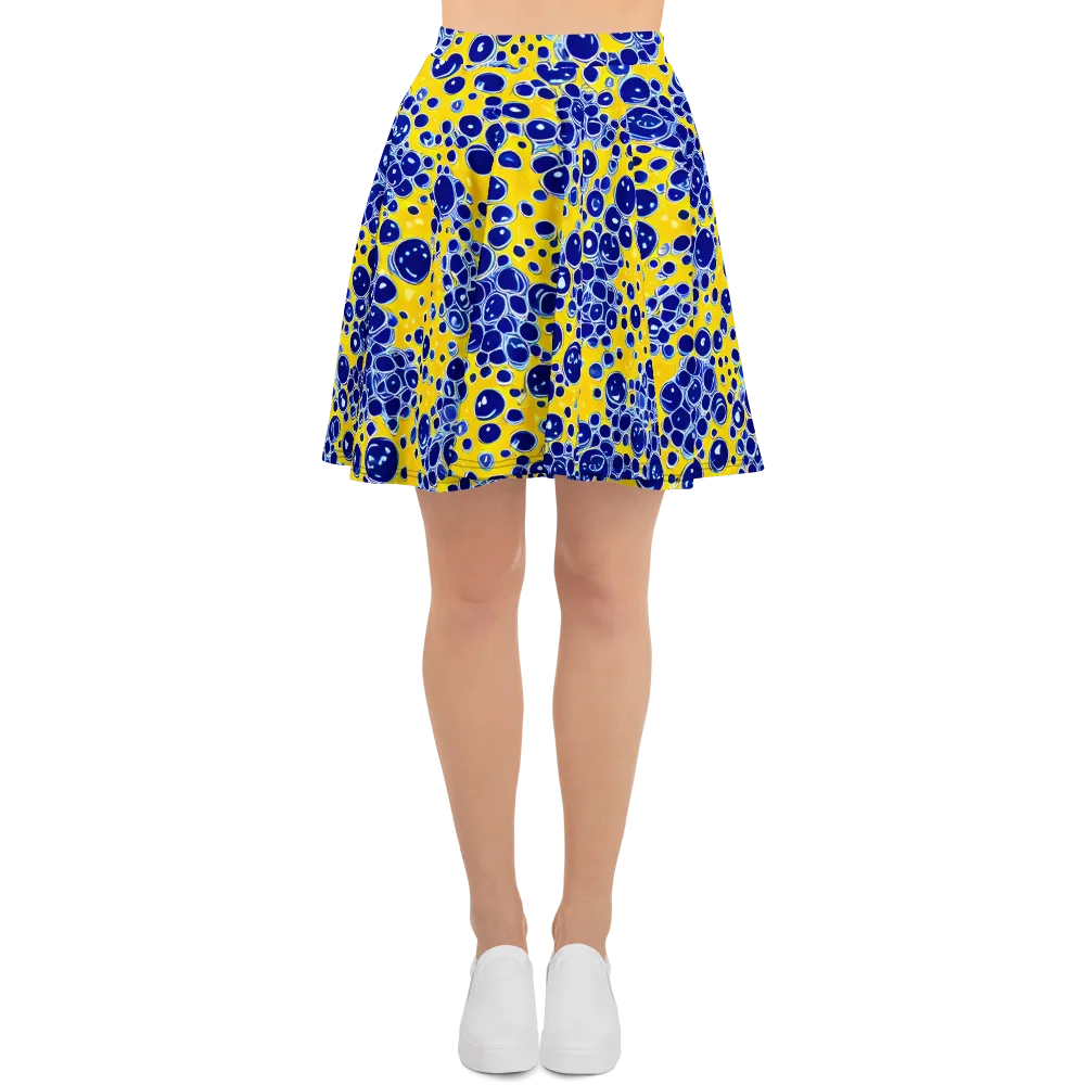 Cobalt Fizz on Skater Skirt — Front