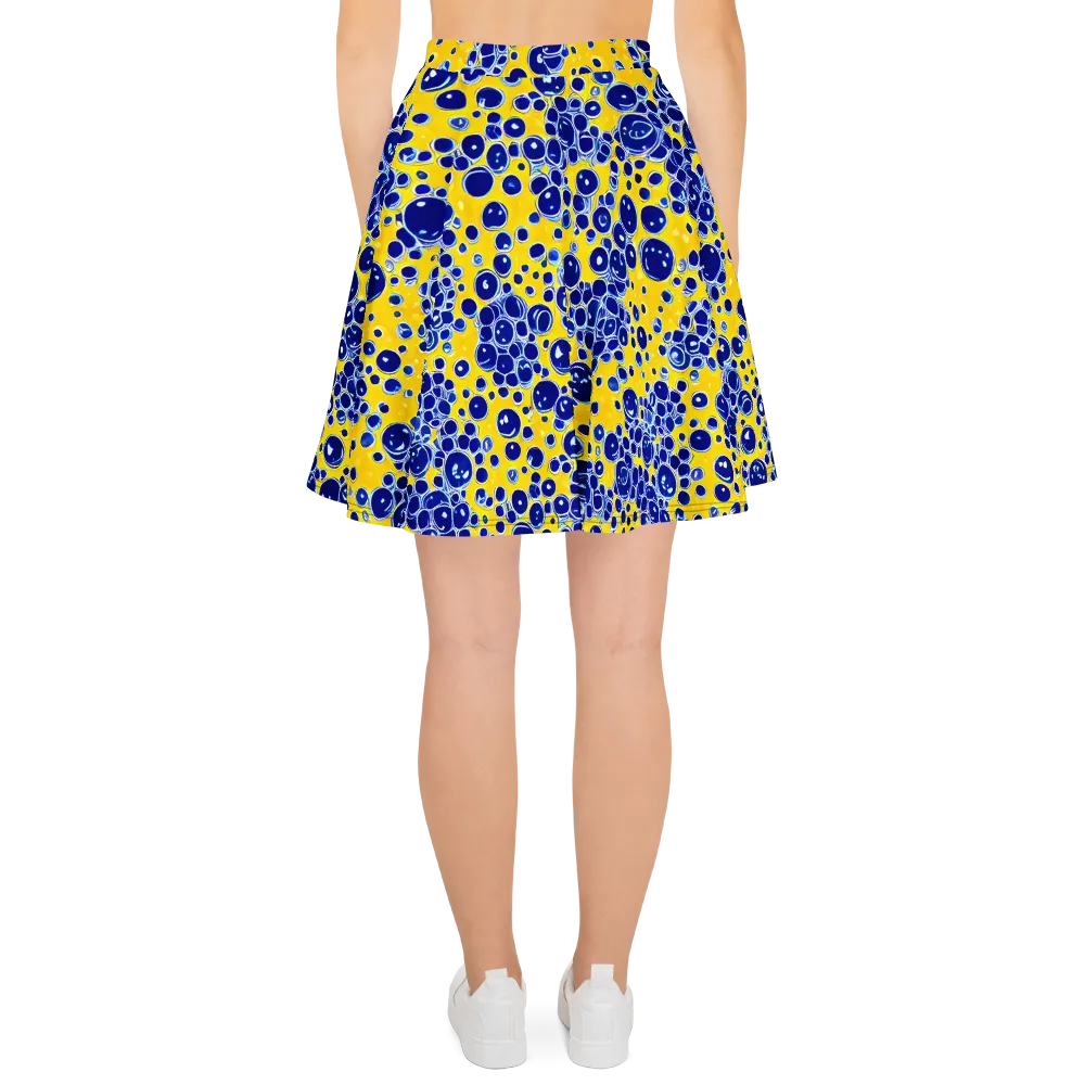 Cobalt Fizz on Skater Skirt — Back