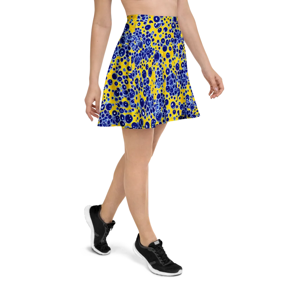 Cobalt Fizz on Skater Skirt — Right