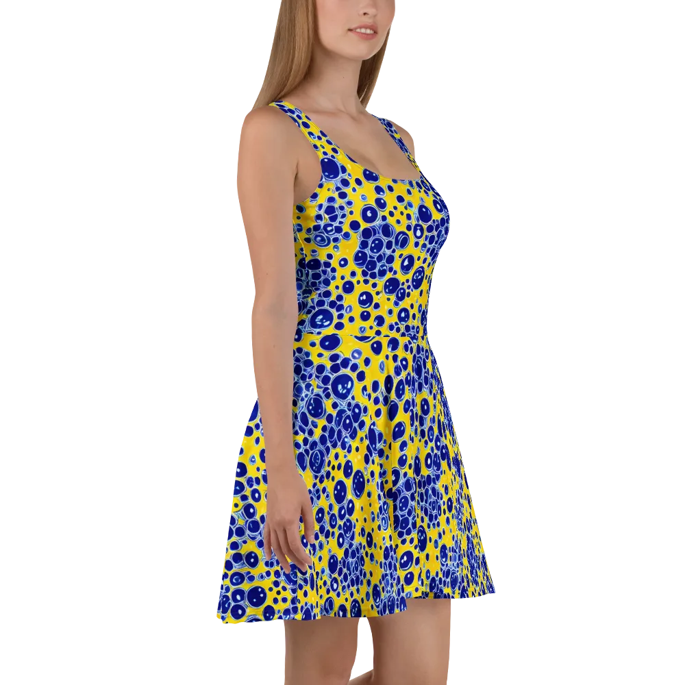 Cobalt Fizz on Skater Dress — Right