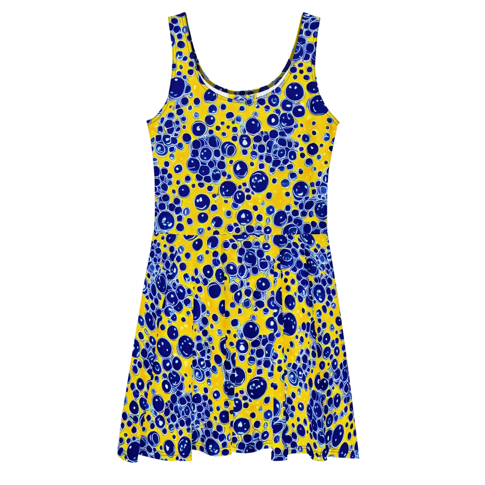 Cobalt Fizz on Skater Dress — Front