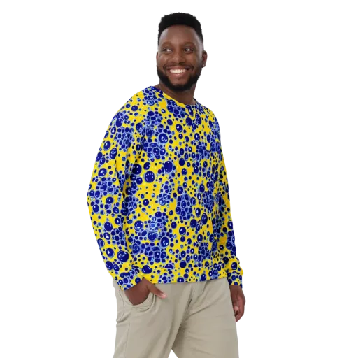 Cobalt Fizz on a Sweatshirt