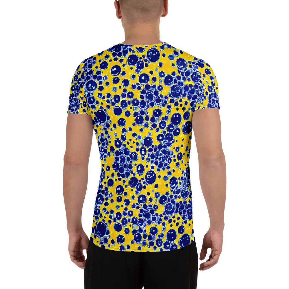 Cobalt Fizz on Men's Athletic T-Shirt — Back