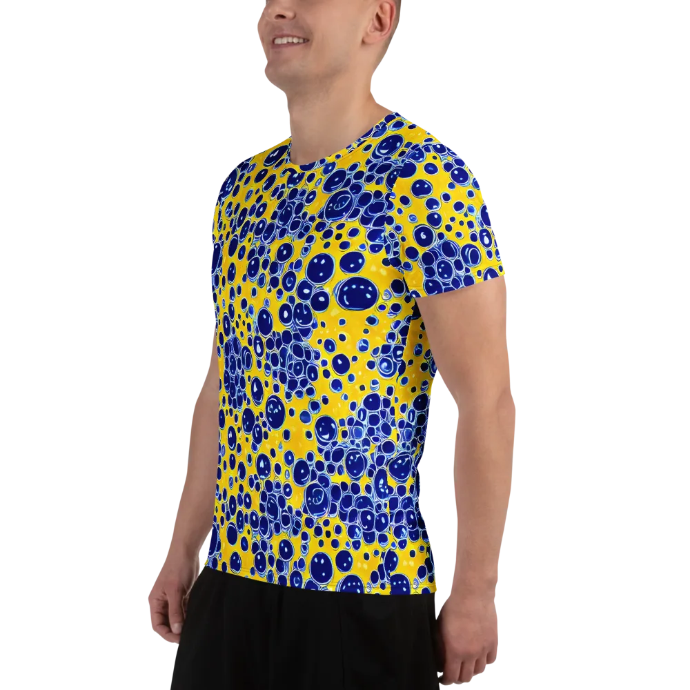 Cobalt Fizz on Men's Athletic T-Shirt — Left