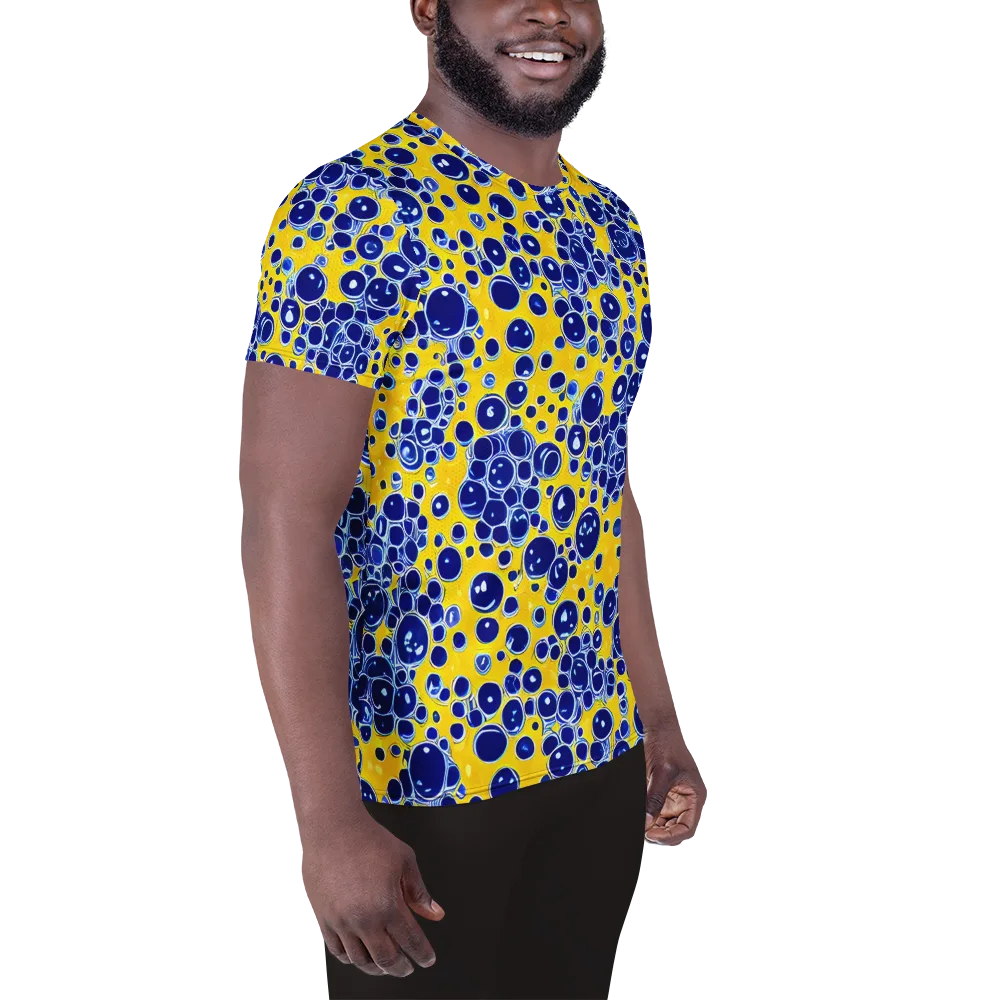 Cobalt Fizz on Men's Athletic T-Shirt — Right
