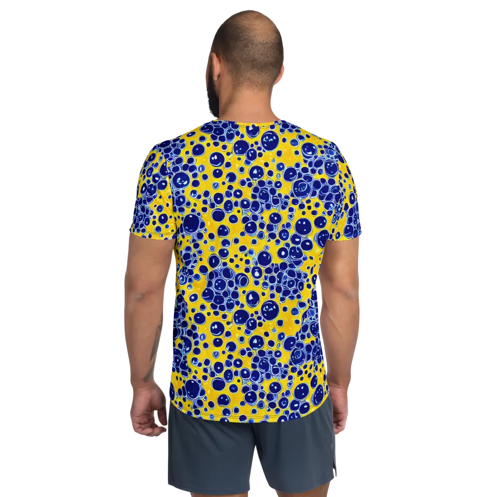 Cobalt Fizz on Men's Athletic T-Shirt — Back