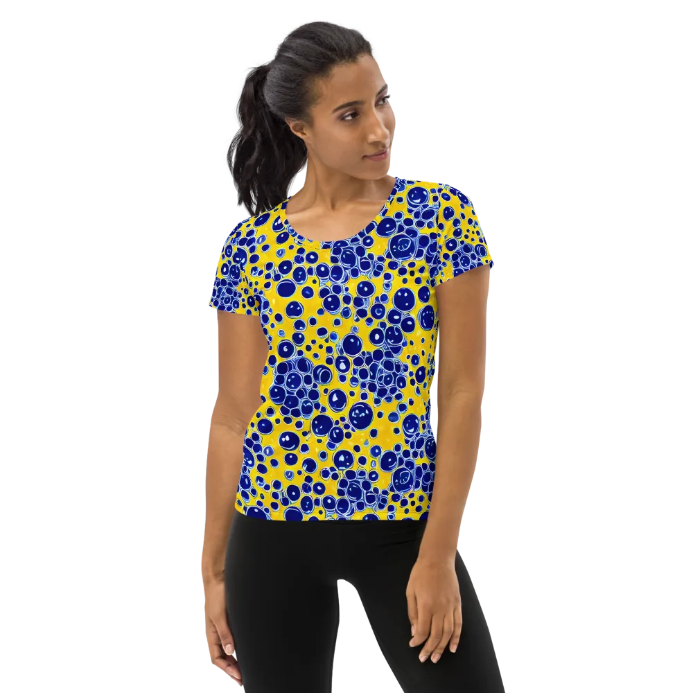Cobalt Fizz on Women's Athletic T-Shirt — Front