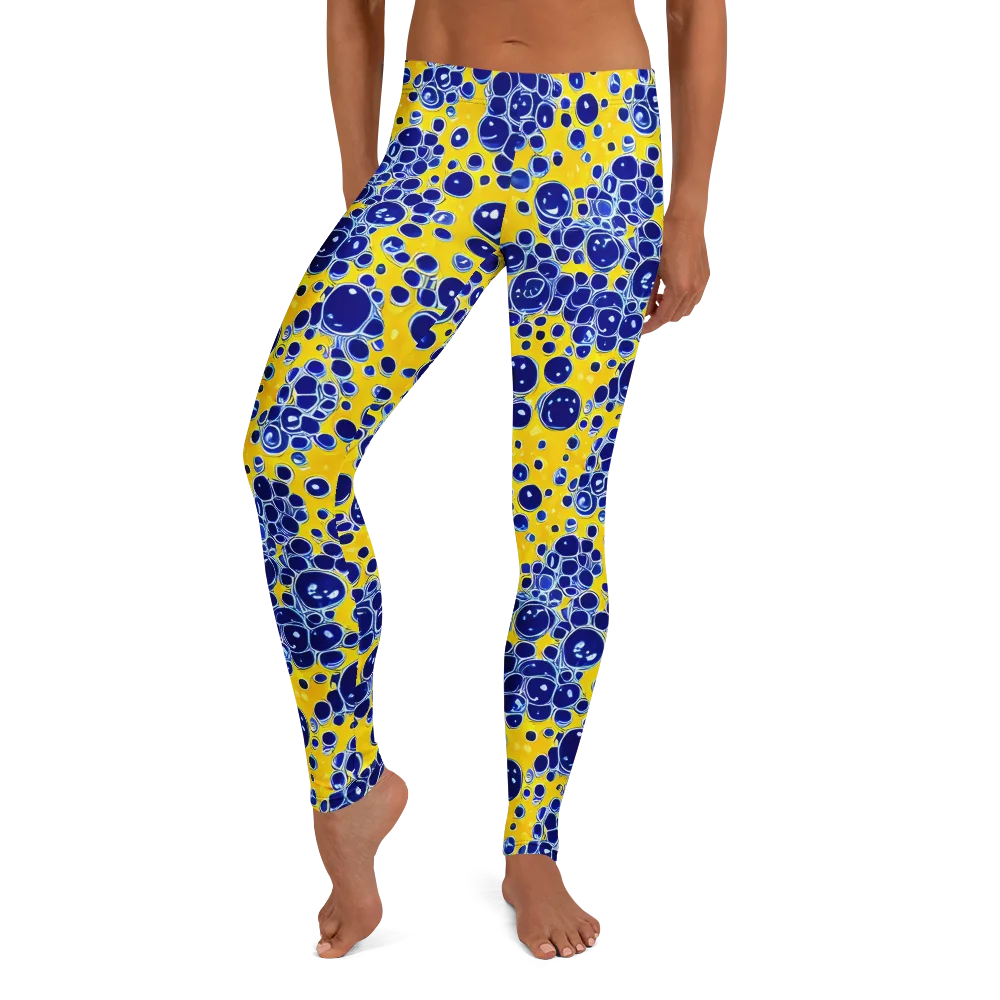 Cobalt Fizz on Leggings — Front