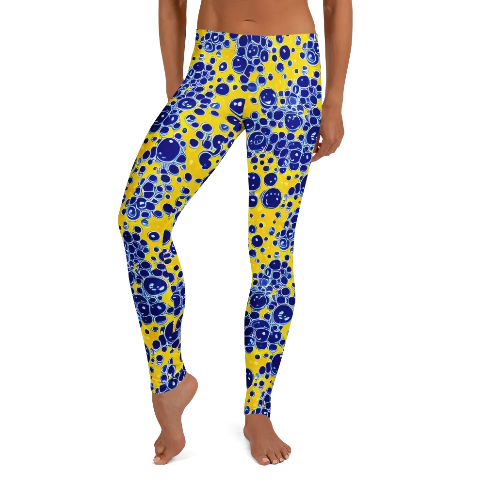 Cobalt Fizz on Leggings — Front