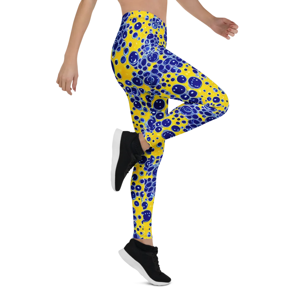 Cobalt Fizz on Leggings — Right