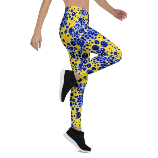 Cobalt Fizz on a Leggings