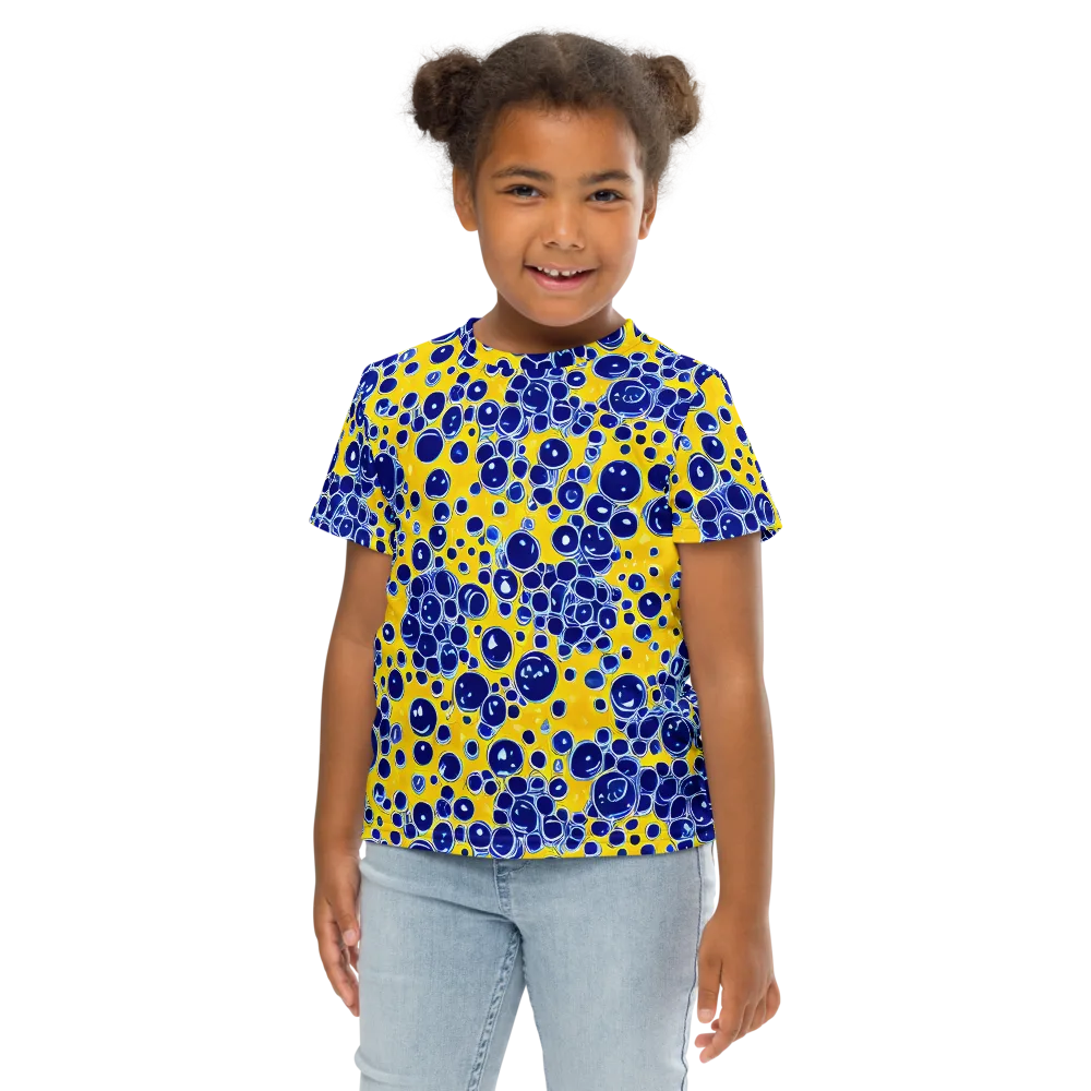Cobalt Fizz on Kids Crew Neck T-Shirt — Front