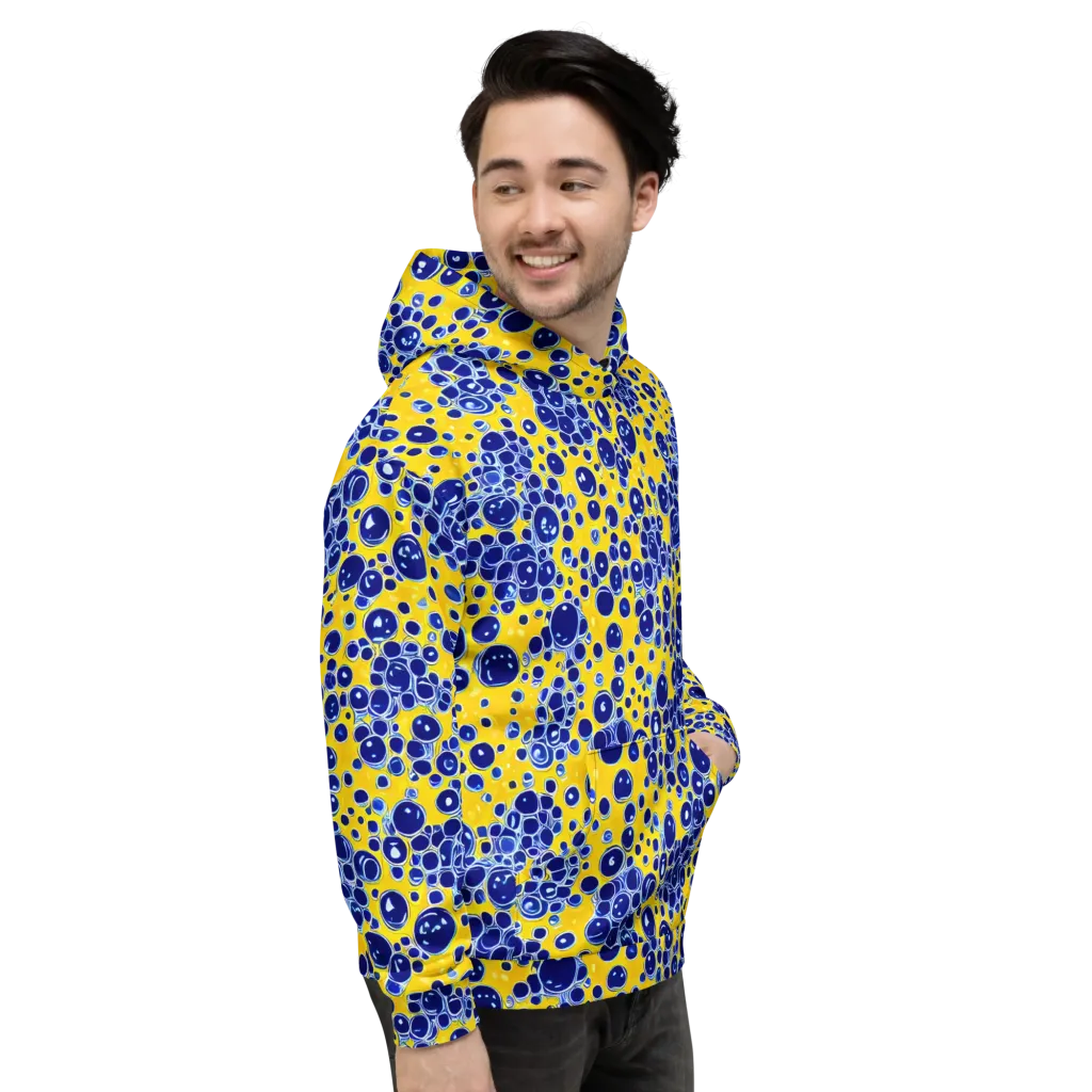 Cobalt Fizz on Hoodie — Right