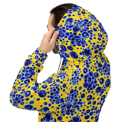 Cobalt Fizz on a Hoodie