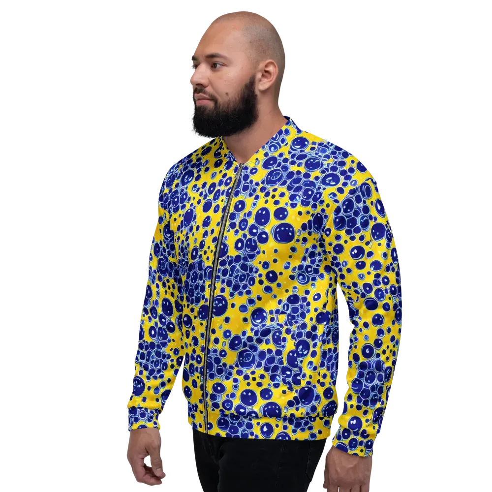 Cobalt Fizz on Bomber Jacket — Left
